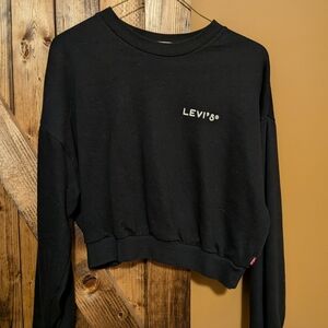 Levi's Black Cropped Sweatshirt for Women